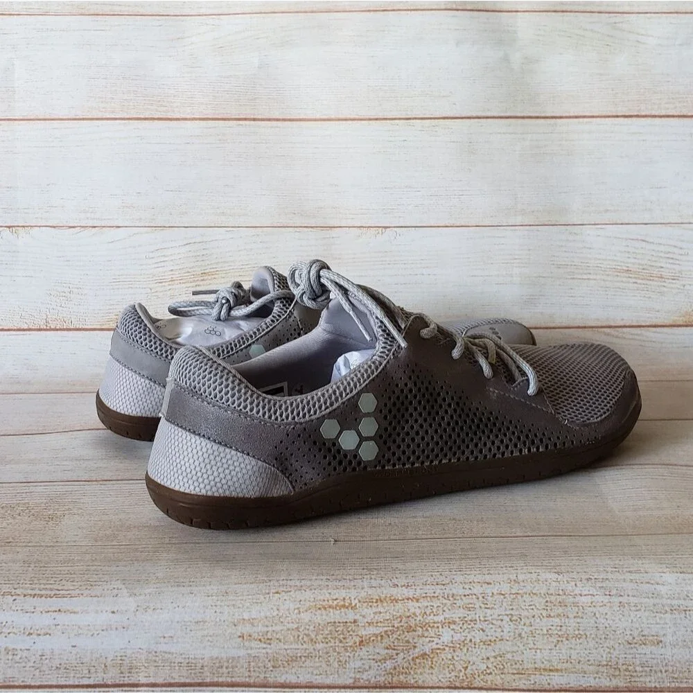 Vivobarefoot Primus Trio Leather/Mesh Grey Walking Running Outdoor Sneakers 14